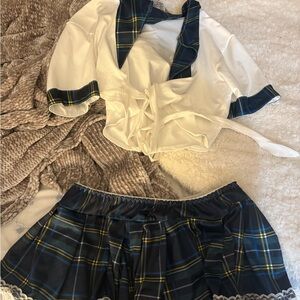 Shein school girl lingerie outfit